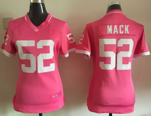 Nike Raiders #52 Khalil Mack Pink Women's Stitched NFL Elite Bubble Gum Jersey